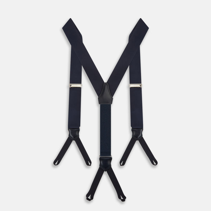 Casino Royale Midnight Blue Braces in Silk