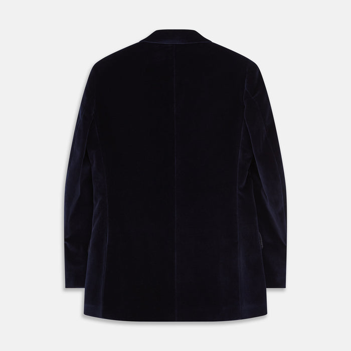 Navy Velvet Jacket Image 3