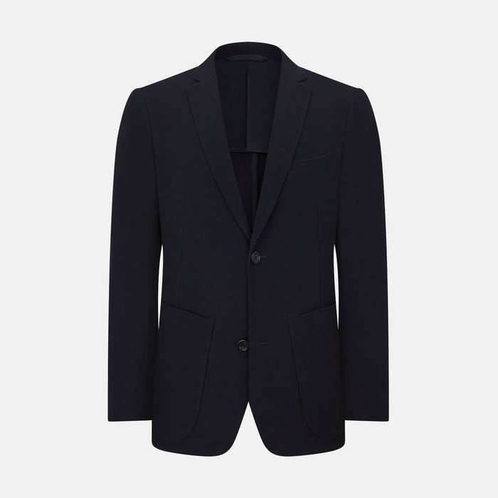 Navy Knitted London Blazer