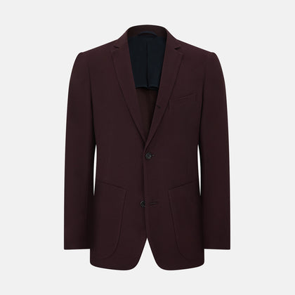 Burgundy Knitted London Blazer