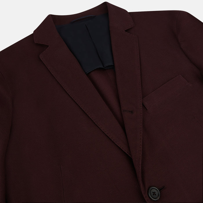 Burgundy Knitted London Blazer Image 1