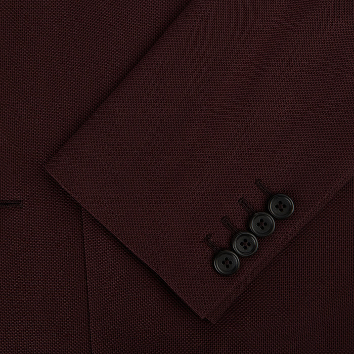 Burgundy Knitted London Blazer Image 3