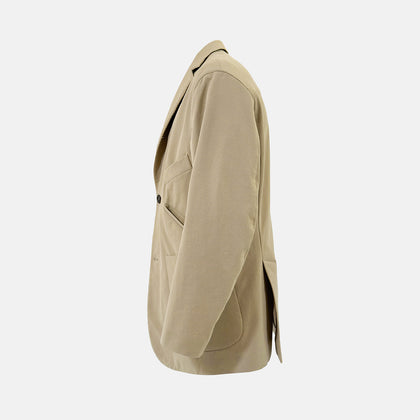 Riviera Sand Oversized Blazer in Cotton Image 2