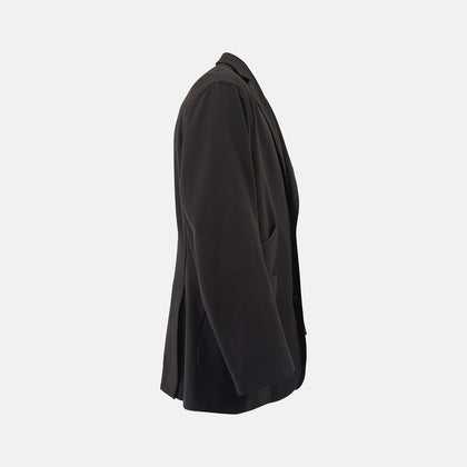 Riviera Chocolate Oversized Blazer in Cotton Image 4