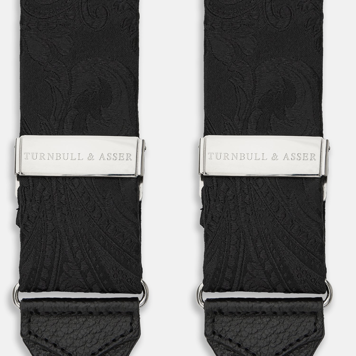 Image 2 of product Black Paisley Adjustable Silk Braces