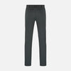 View 3 of product A pair of slim-fit Dark Green James trousers by Turnbull & Asser in Italian cotton, featuring belt loops, side pockets, and a flat front, shown against a plain white background.