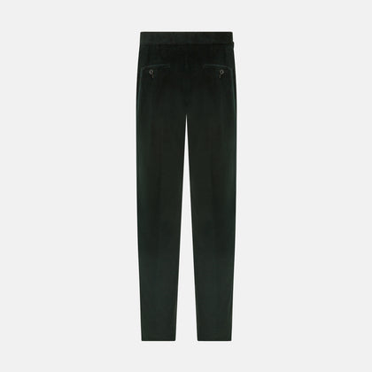 Dark Green Corduroy Henry Trousers Image 1