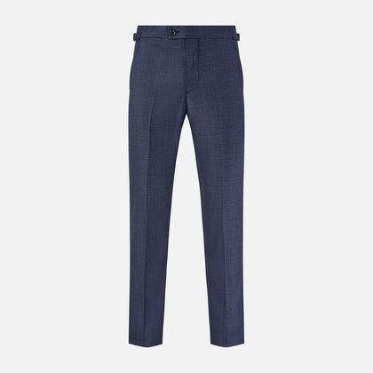 Navy Check Henry Trousers