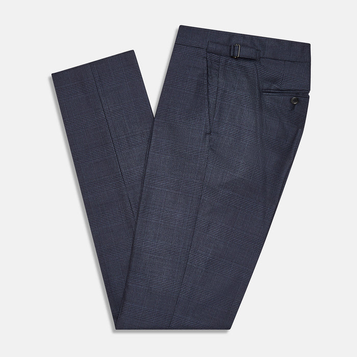 Navy Check Henry Trousers Image 4