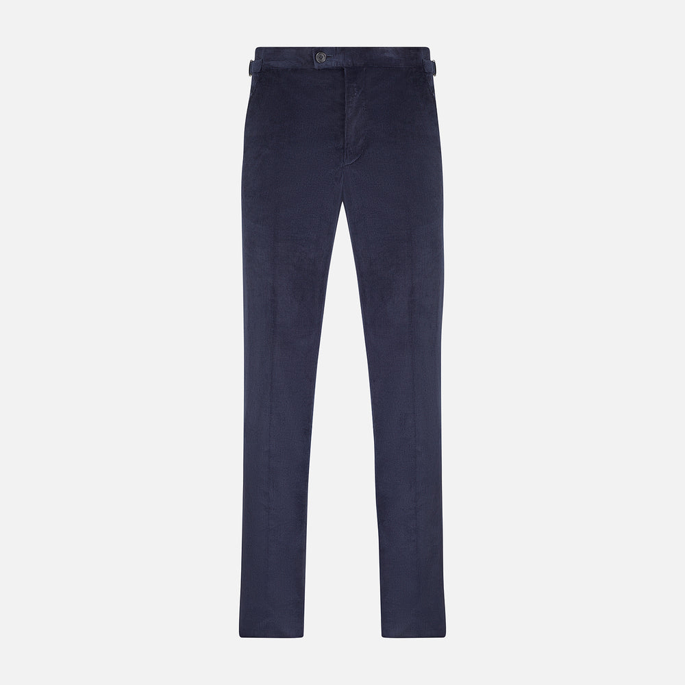 Navy Corduroy Henry Trousers