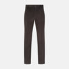 View 1 of product Turnbull & Asser’s Brown Corduroy Rupert Trousers feature a straight-leg cut, button closure, and belt loops—ideal for elevating your formal look with modern sophistication.