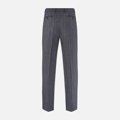 Grey Pinstripe Rupert Trousers Image 2