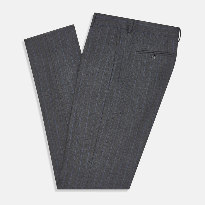 Grey Pinstripe Rupert Trousers Image 4