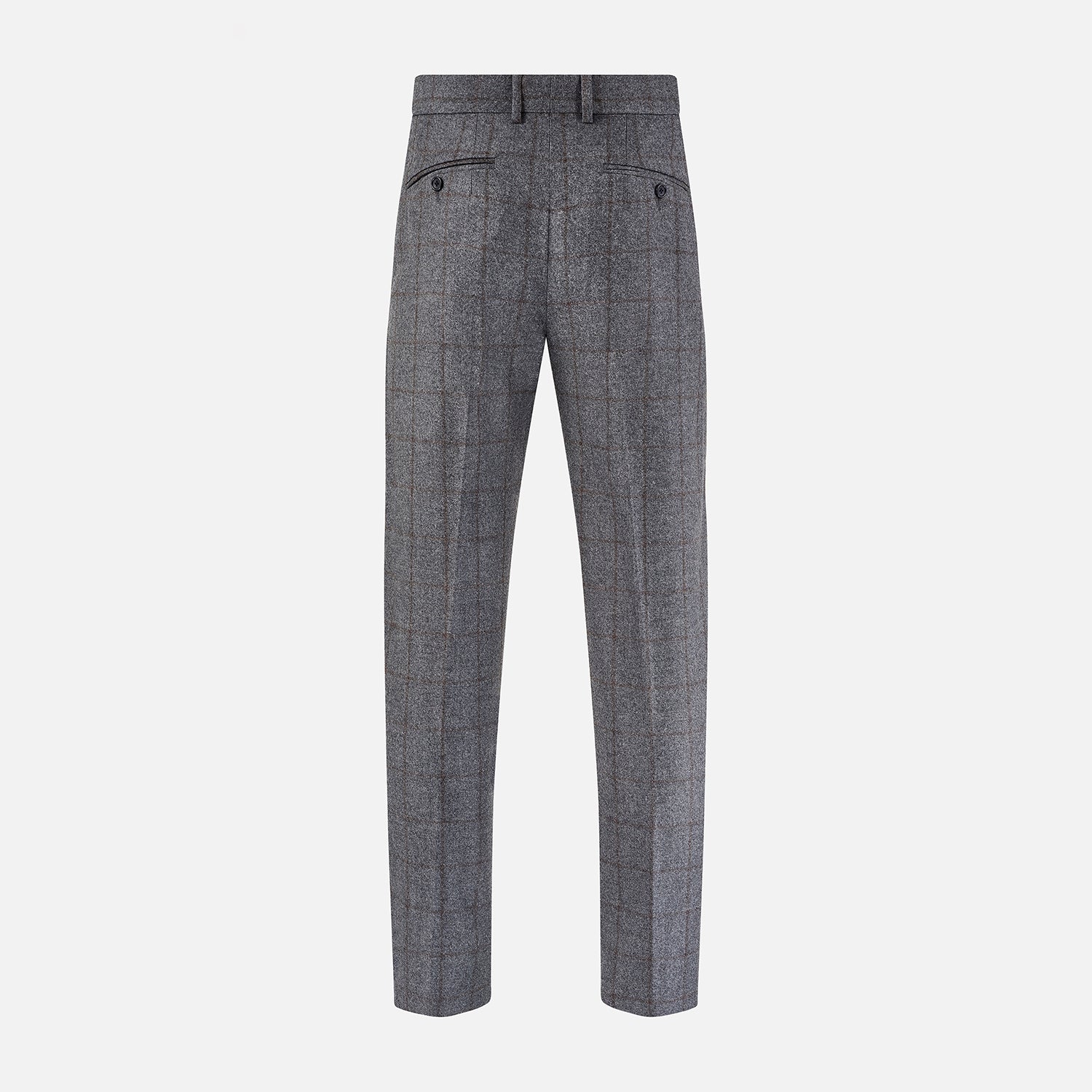 Grey and Brown Check Rupert Trousers