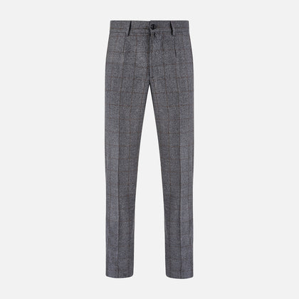 Grey and Brown Check Rupert Trousers Image 5