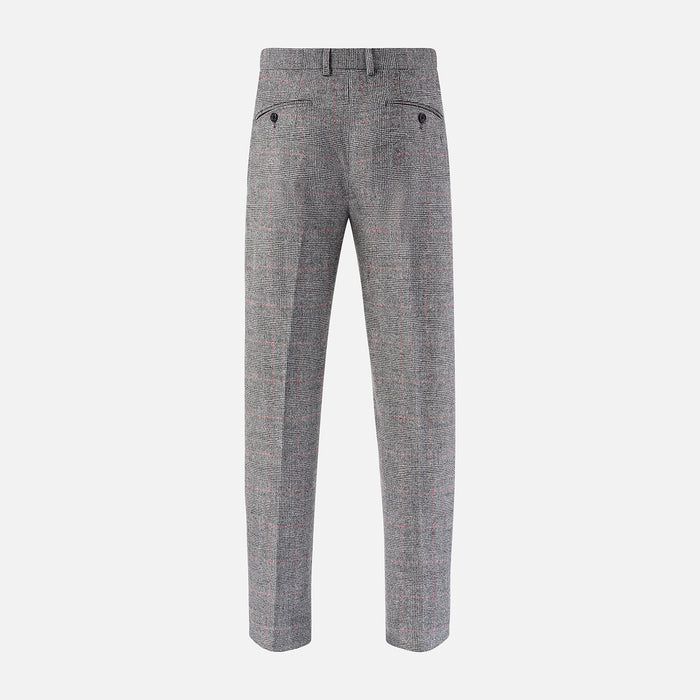 Grey and Red Check Rupert Trousers Image 2