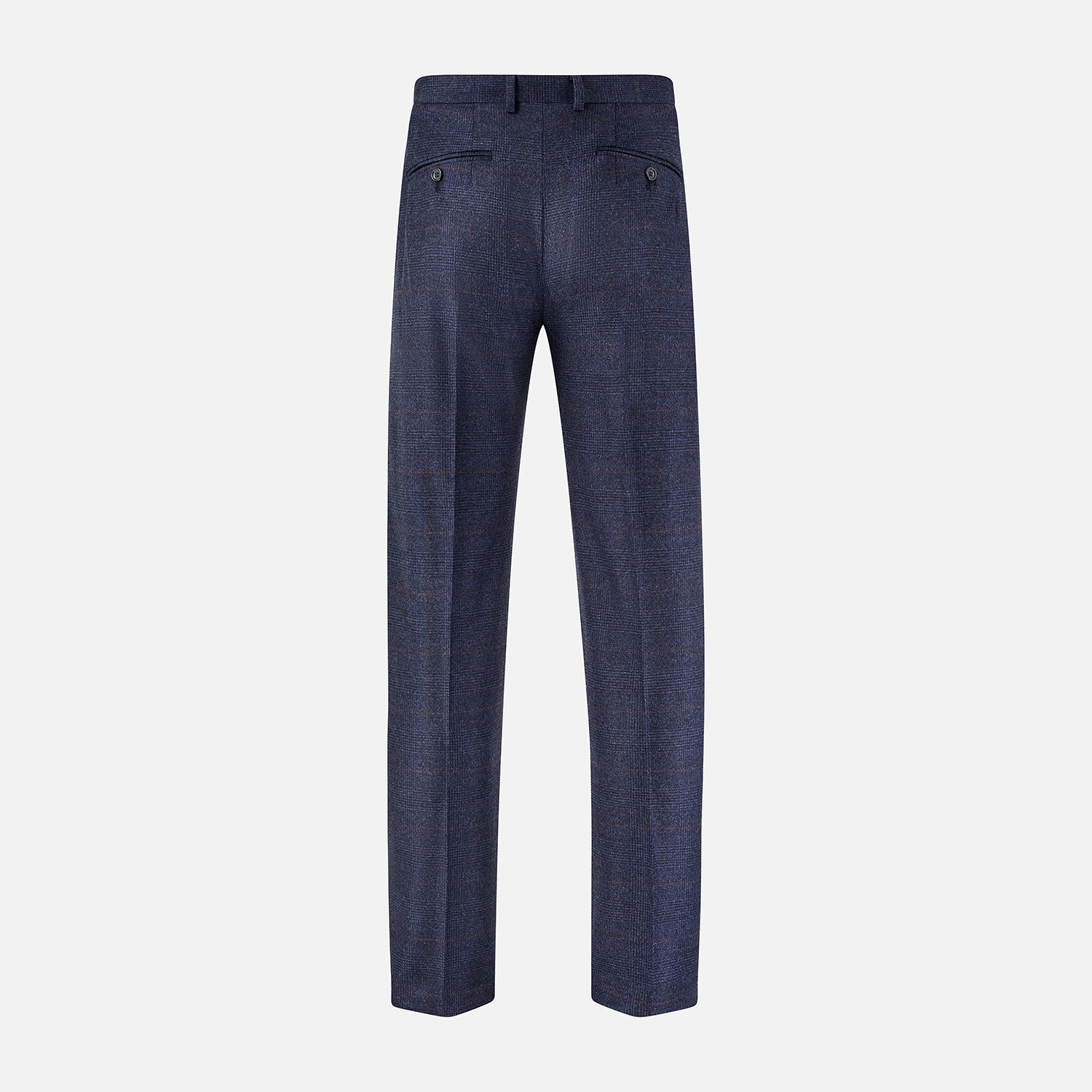 Navy and Brown Check Rupert Trousers