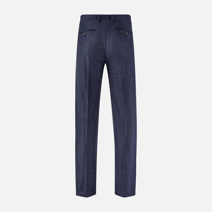 Navy and Brown Check Rupert Trousers Image 2