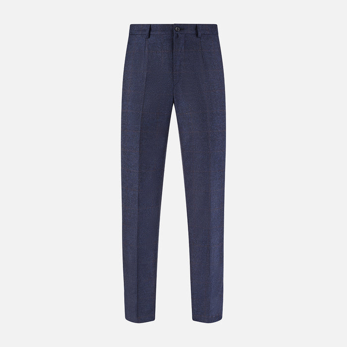 Navy and Brown Check Rupert Trousers Image 5