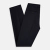 View 6 of product Turnbull & Asser UK Edward Navy Pleated Trousers in Wool Gabardine featuring a button closure, pleated front, and sharp pressed creases.