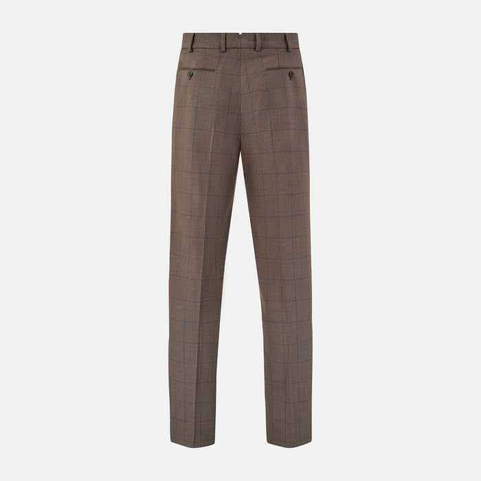 Brown Check Edward Trousers Image 2