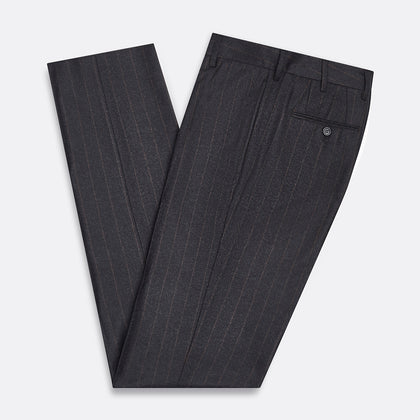 Charcoal Pinstripe Edward Trousers Image 4