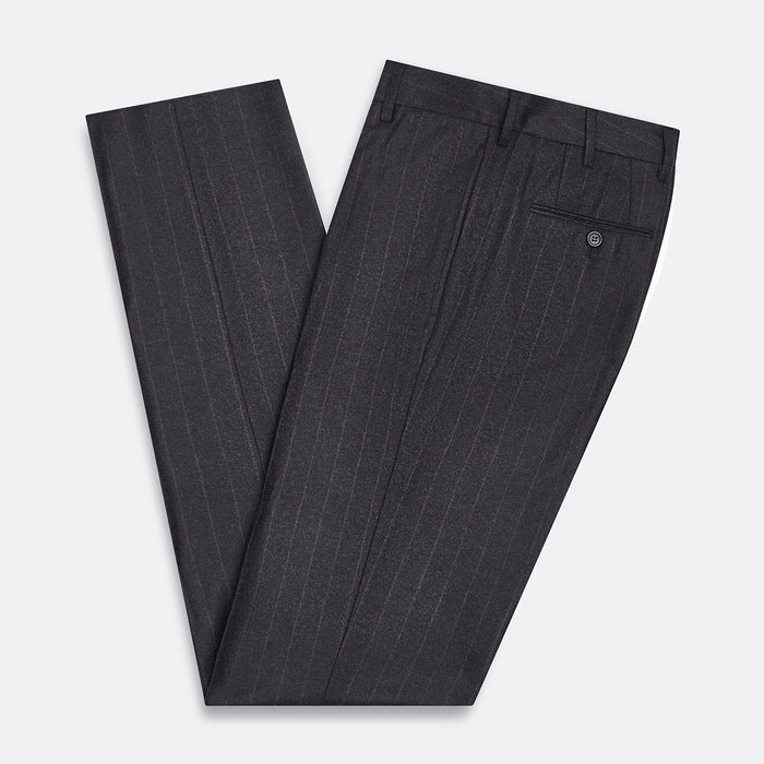 Charcoal Pinstripe Edward Trousers Image 4