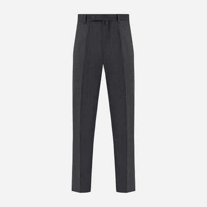 Dark Grey Pinstripe Edward Trousers