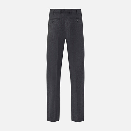 Dark Grey Pinstripe Edward Trousers Image 2