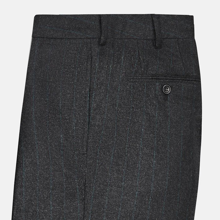 Dark Grey Pinstripe Edward Trousers Image 3