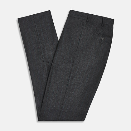 Dark Grey Pinstripe Edward Trousers Image 4