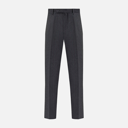 Dark Grey Pinstripe Edward Trousers Image 5