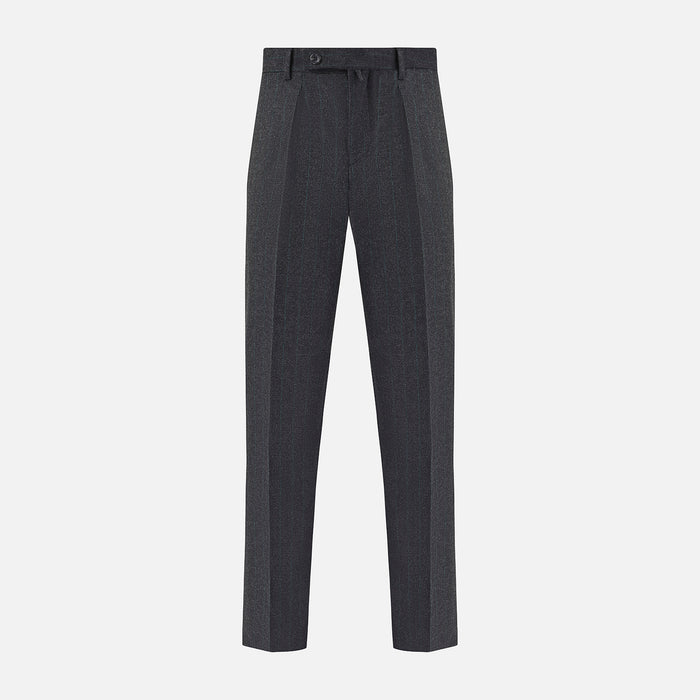 Dark Grey Pinstripe Edward Trousers Image 5