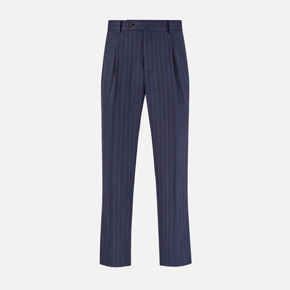 Navy Pinstripe Arthur Trousers