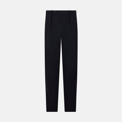 Navy Knitted London Trousers