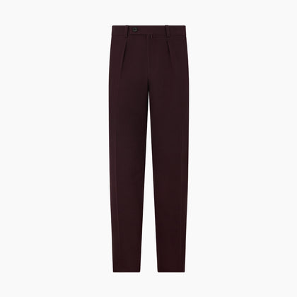 Burgundy Knitted London Trousers Image 7