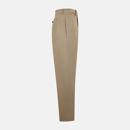 Sand Linen Amberley Trousers Image 3