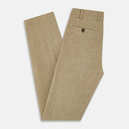Sand Linen Amberley Trousers Image 4