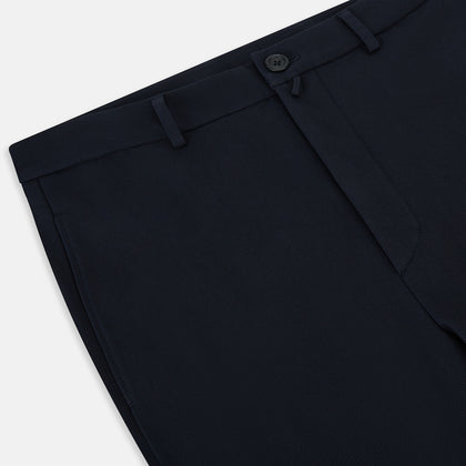 Amberley Navy Trousers in Cotton Image 1