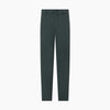 View 1 of product Amberley Forest Green Trousers in Cotton by Turnbull & Asser UK, featuring a straight-leg design with belt loops, button and zip closure, and side pockets, displayed on a plain white background.