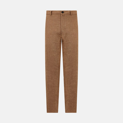 Camel Linen Amberley Trousers