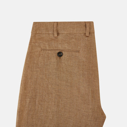 Camel Linen Amberley Trousers Image 4