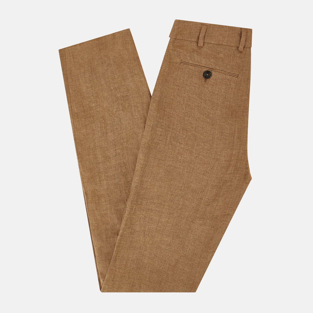 Camel Linen Amberley Trousers 54