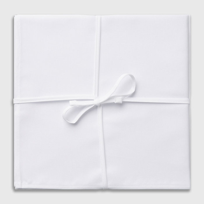 Plain White Cotton Handkerchiefs 3-pack Image 1