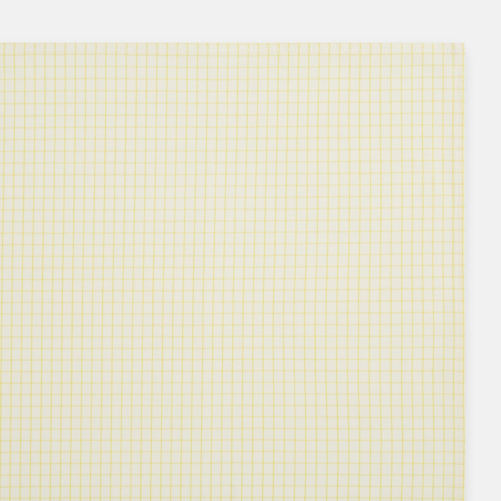 Yellow Graph Check Handkerchief