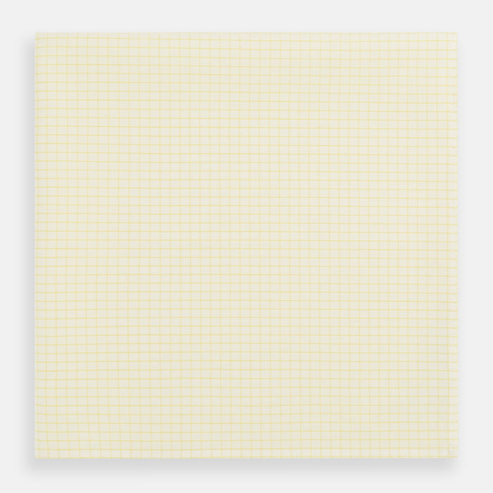 Yellow Graph Check Handkerchief