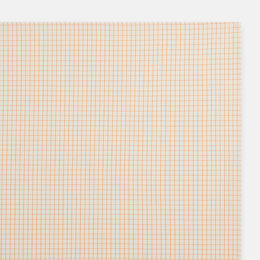 Orange Graph Check Handkerchief