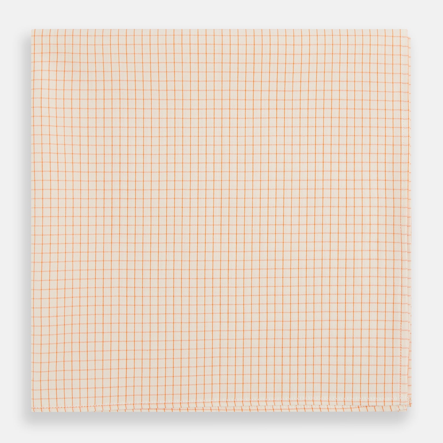 Orange Graph Check Handkerchief