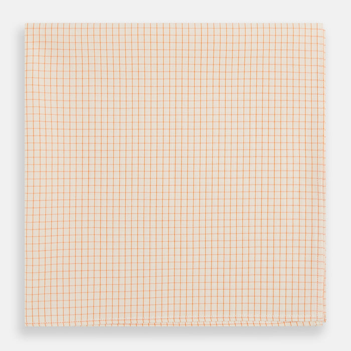 Orange Graph Check Handkerchief