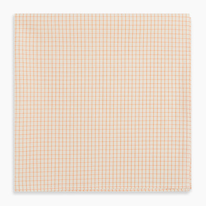 Orange Graph Check Handkerchief Image 3